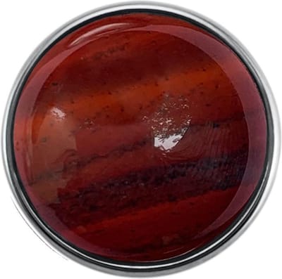 Quiges - Dames Click Button Drukknoop 18mm Glans Rood - EBCM197