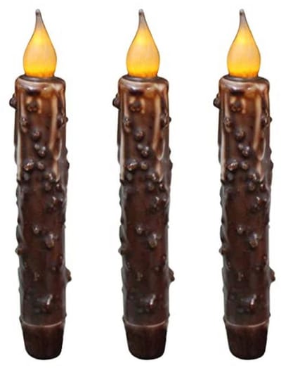 Echte Wax Hand Ondergedompeld Batterij Operated LED Taper Kaarsen - Vlamloze Verlichting Decoratieve Accenten voor Huis