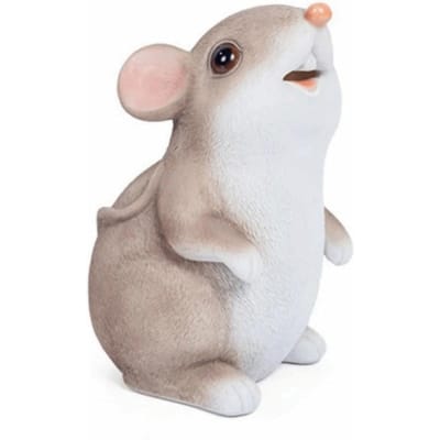 Jaar van de Rat Muis Spaarpot Geldpot Cartoon Dier Beeldje Munt Spaardoosje Rubber Kinderen Cadeau Spaardoosje Kinder Speelgoed white