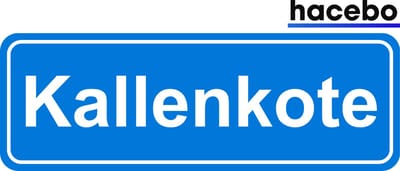 Hacebo - Plaatsnaam Sticker - 29x10 CM - Kallenkote sticker - Verkeersborden sticker - grappige cadeaus - Kallenkote