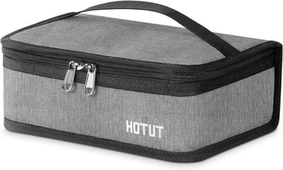 SnelShoppen - Insulated Lunch Bag, Vouwbare Koeltas, Handige Picknicktas met Handvat, Klein en Duurzaam, Voor Werk en Studenten, Grijs