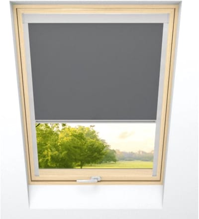 time4blinds - Dakraam Rolgordijn - Breedte 614mm, Hoogte 740mm - Compatibel met Velux, Compatibel met Fakro - Verduisterend Rolgordijn, Thermisch Rolgordijn, Zonwering voor Dakramen - Antraciet