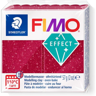 FIMO effect ovenhardende boetseerklei standaard blokje 57 g - galaxy rood