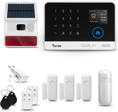 Draadloos Alarmsysteem - Smart Home Beveiliging - Huis Beveiligen - WiFi + GSM Controle - 1+3 Sensoren - Wit