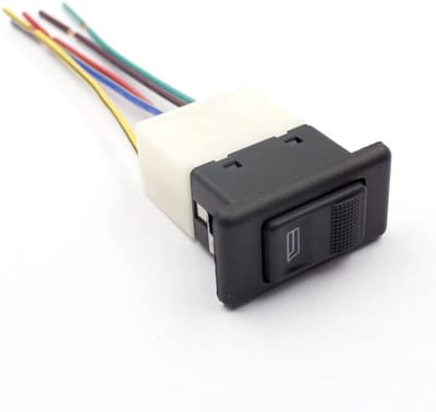 Raam Schakelaar - Venster Knop - Auto Ramen Bediening - 5-pins Connector - Enkel - Zwart