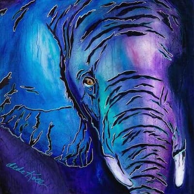 Diy borduurwerk 5d diamant borduurwerk steentjes borduurwerk ambachtelijke mozaïek paarse olifant diamant 30x30CM blue