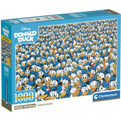 Clementoni - Puzzel - 1000 Stukjes - Impossible Donald Duck Compact - Vanaf 14 jaar