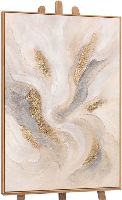 Canvas schilderij handgeschilderd radiant streams abstract – YS-Art Gallery – Luxe wanddecoratie voor woonkamer – Modern schilderij voor slaapkamer en hal
