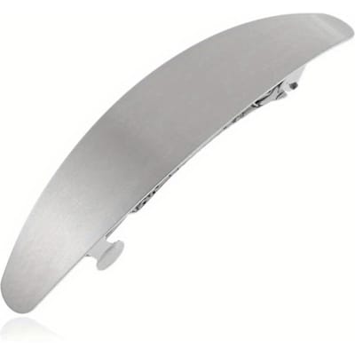 Barrette à cheveux élégante en forme de bande mentale pour femme, accessoire de coiffure à surface lisse, style vintage, pinces à cheveux longs argenté