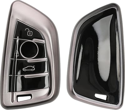 kwmobile autosleutel hoesje geschikt voor BMW 3-knops Smart Key autosleutel hoes - TPU autosleutel behuizing - Beschermende auto sleutel case - Sleuteletui in mat zwart / zwart