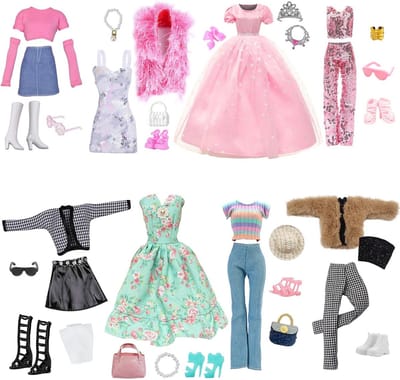 28 Delige Set Poppenkleding en Accessoires voor 11,5 Inch Figuren
