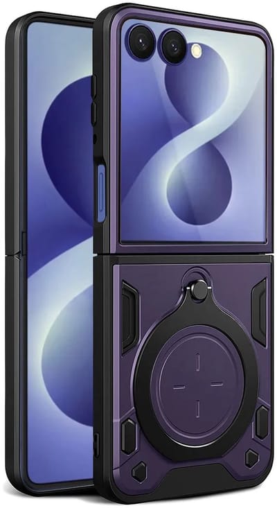 Hoesje geschikt voor Samsung Galaxy Z Flip 8 - Techsuit CamGuard Pro Back Cover - Paars