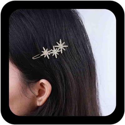 Haarspeld met Kristallen - Ster Hoofdtooi - Bruiloft Accessoire - Hoogwaardige Legering - 6 cm x 2.5 cm - Goud