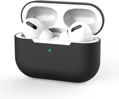AirPods Hoesje geschikt voor Apple AirPods 4 – Zwart - Siliconen Beschermende Case
