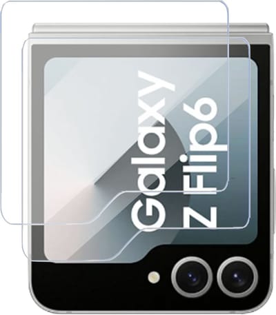 2x Geschikt voor Samsung Galaxy Z Flip 6 / Flip 7 FE - Screenprotector - Beschermglas - GuardCover