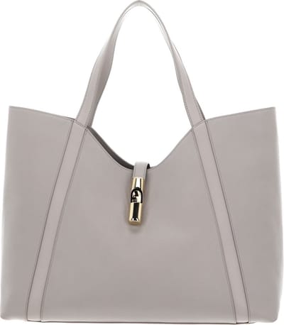 FURLA Leren Shopper Schoudertas Goccia Hobo Vaniglia Crème