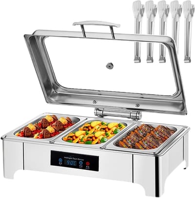 Elektrische Warmhoudplaat - Stoomtafel Buffet - Gerechten Warm Houden - Grote Capaciteit 135L - 57x44x56 cm