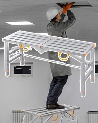 Werkplatform Steiger - Steigerkruk Ladder - Onderhoud Klussen - Verstelbare Hoogte - 140x30cm