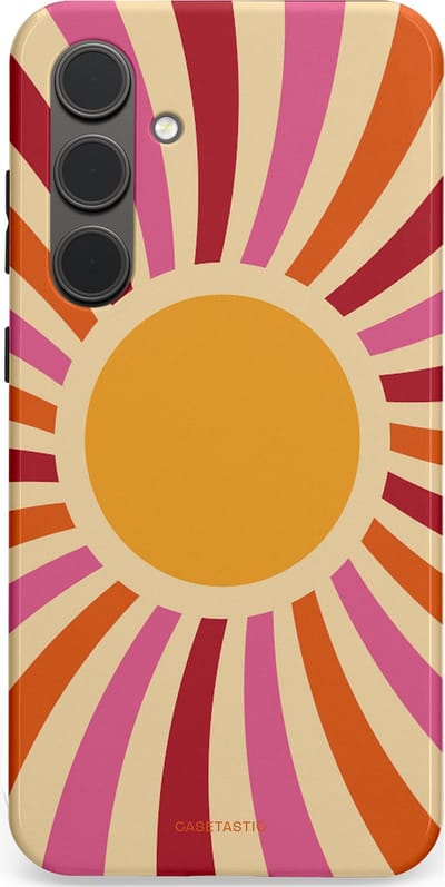 Casetastic Hoesje Geschikt voor Samsung S24 Plus - Stijlvolle Beschermende Duo-layer Case - Retro licht