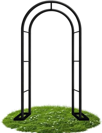 Metalen Tuinboog - Pergola Boog - Bruiloft Decoratie - Roestbestendig Frame - 2.0-2.5 m - Zwart