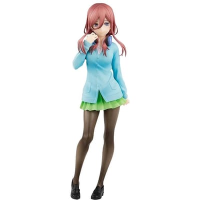 Heet Anime The Quintessential Quintuplets Figuur Schooluniform Geplooide Rok Staand Nakano Miku Model Statisch Actie Speelgoed 18cm No box white