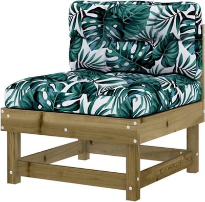 Modulaire Hoekbank - Tuinbank Hout - Buiten Ontspannen - Massief Grenenhout - 61 x 605 x 62 cm - Bruin
