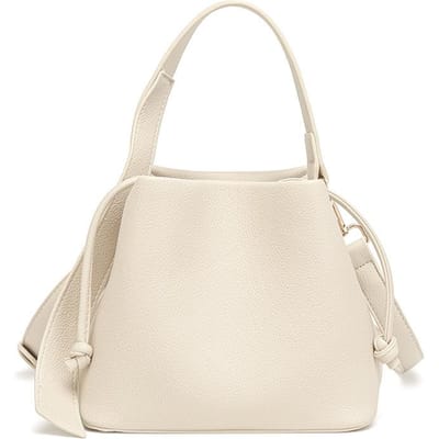 Groentemand Tas Met Trekkoord Emmer Tas Gestructureerd Pendelaar Veelzijdige Schouder Messenger Tas Dames Elegante Handtas wit