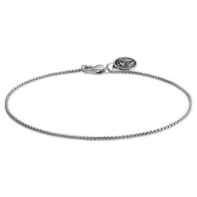 Essentials | 1 mm Zilverkleurige Armband met Gebogen Venetiaanse Schakels