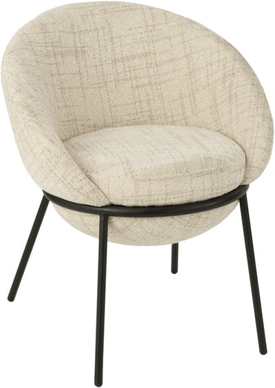 J-Line stoel - ijzer - beige/zwart