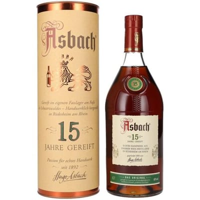 Asbach Spezialbrand 15 Jahre gereift 40% Vol. 0,7l in geschenkverpakking