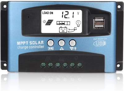 Zonne Laadregelaar - MPPT Controller - Energie Management - Dubbel LCD Display - 12V 24V Auto - Standaard