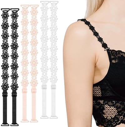 Vervangende bh-bandjes voor dames - Elastische bh-bandjes - Antislip ondergoedbandjes - Bh-bandjes met antislip gespen - 3 paar