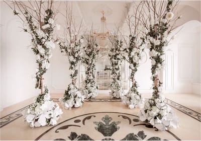 Fotobehangkoning - Behang - Vliesbehang - Fotobehang - 3D Bloemen Kamer - Flower Chamber - 150 x 105 cm