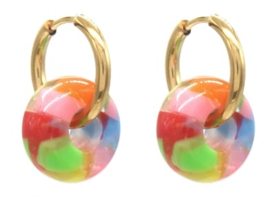Oorbellen - oorbedels - sieraad - oorsieraad - accessoire - multicolor - goudkleurig - oorringen - hip - trendy - tijdloos - chique - feest - cadeau - dames - vrouwen