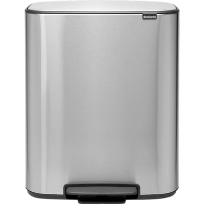 Brabantia Bo Prullenbak - 2 x 30 liter - Afvalscheiding - Matt Steel Fingerprint Proof