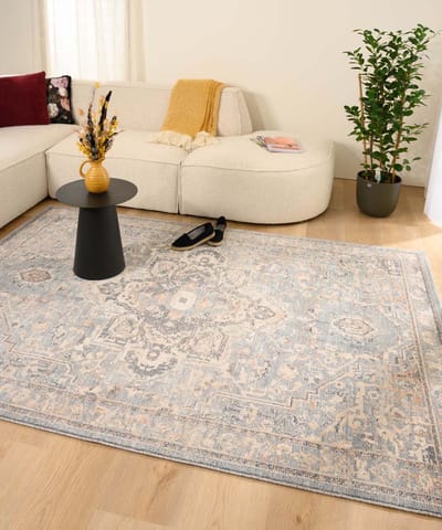 Vintage vloerkleed - Classic Bernard lichtblauw 80x150