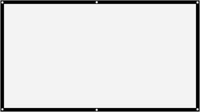 Projectiescherm Opvouwbaar - Beamer Scherm - Thuisbioscoop Creëren - Zwart Rand Design - 100 Inch 16:9 - Wit