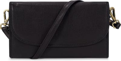 Bag2Bag Leren Klein Plat Schoudertasje Amalfi Zwart