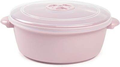 Plasticforte Magnetronschaal met deksel/ventiel - 1,5L - lichtroze - kunststof - BPA vrij