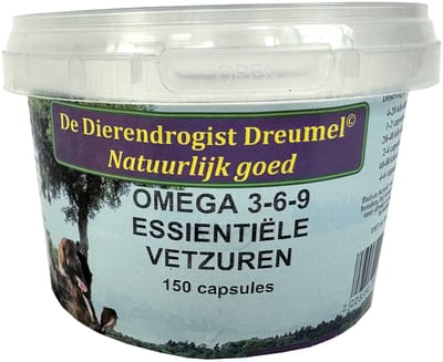 Dierendrogist Omega 3-6-9 Capsules - Essentiële Vetzuren voor Honden en Katten - 150 Stuks