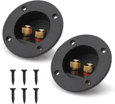 Dailygoody - 2-Way Speaker Box Terminal - 2pcs - Ideaal voor Subwoofer - Zwart - Geluidsinstallatie - Hoge kwaliteit audio - Geschikt voor luidspreker