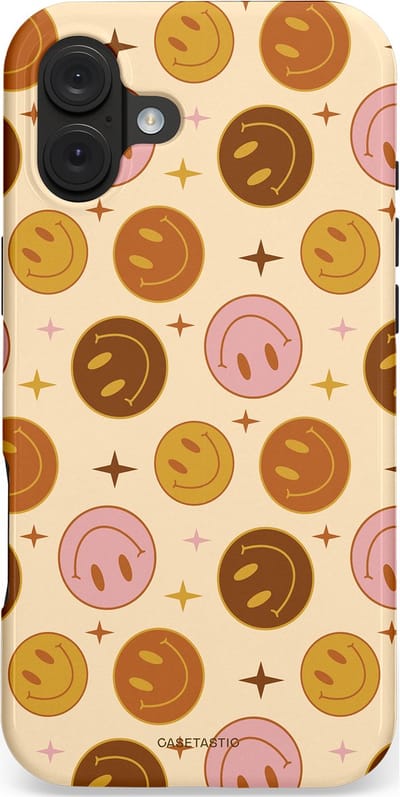 Casetastic hoesje geschikt voor Apple iPhone 16 Plus - MagSafe - Dubbellaagse bescherming - Geluk - Fashion Case - Zand Perzik Goud Lichtroze