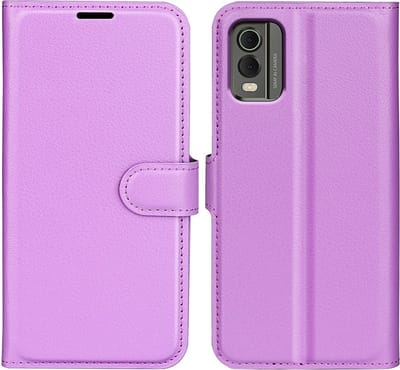 Coverup Hoesje - Geschikt voor Nokia C32 Hoesje - Coverup Book Case - Paars