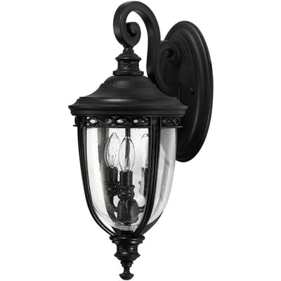 Landelijke Wandlamp - Steady Lighting - Metaal - Landelijk - E14 - L: 26.7cm - Voor Buiten - Woonkamer - Eetkamer - Zwart