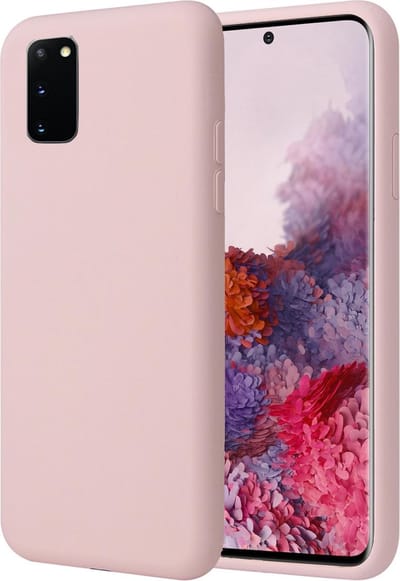 Hoesje geschikt voor Samsung Galaxy S20 - Matte Back Cover Microvezel Siliconen Case Hoes Roze