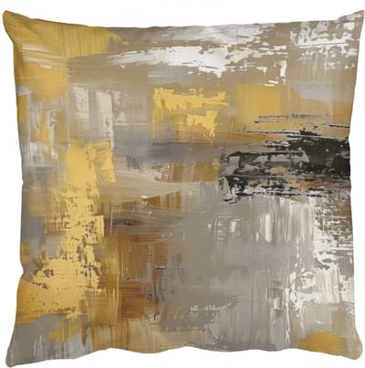 Sierkussens - Kussentjes Woonkamer - 50x50 cm - Abstract - Geel - Modern - Beige