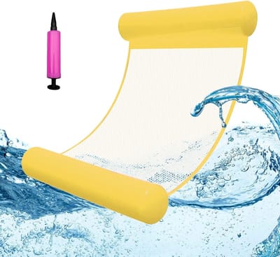 Zwevende Hangmat voor het Zwembad, Opblaasbare Hangmat, 4-in-1 Zwemstoel en Matras voor Waterplezier