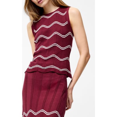 French Connection Trudy Crochet Slvlss Top Summer Burgundy/summ Größe: XS | Tanktops Outlet | Damen | Braun