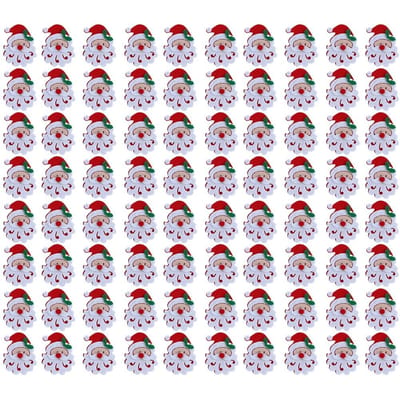 20 STKS/Zak Vrolijk Kerstfeest Ornament Stoffen Patch DIY Kerstman Eland Sneeuwvlok Patroon Kerst gray