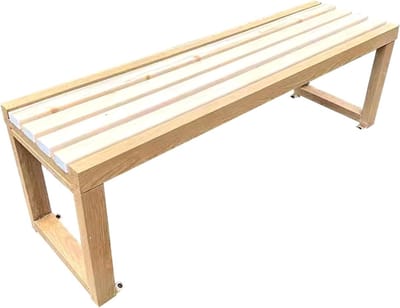 Buitenbank Tuinbank - Houten Bank - Ontspannen Buiten - Massief Hout - 100cm - Houtkleur